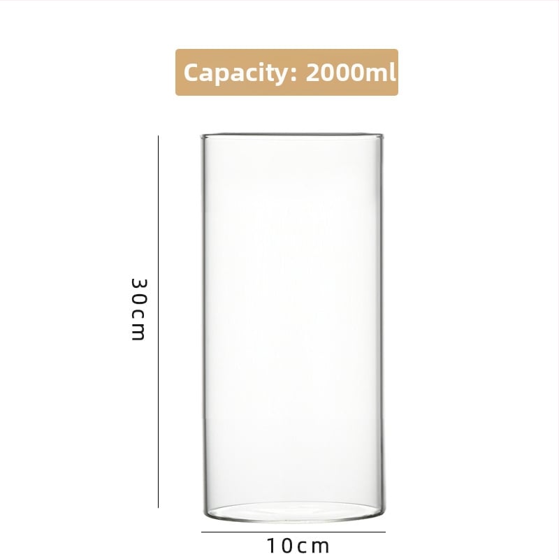 Δοχείο από γυαλί υψηλής αντοχής για υδροπονία, ανθοδέσεις και διαφανές ενυδρείο, χαρτονένια συσκευασία