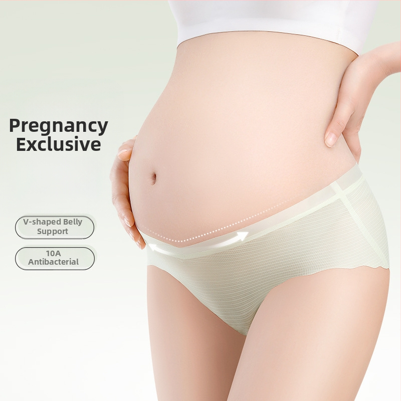 Tehotenské bavlnené nohavičky, vysoký pás na podporu brucha, bavlnená podšívka, 40s pletenie, priedušné
