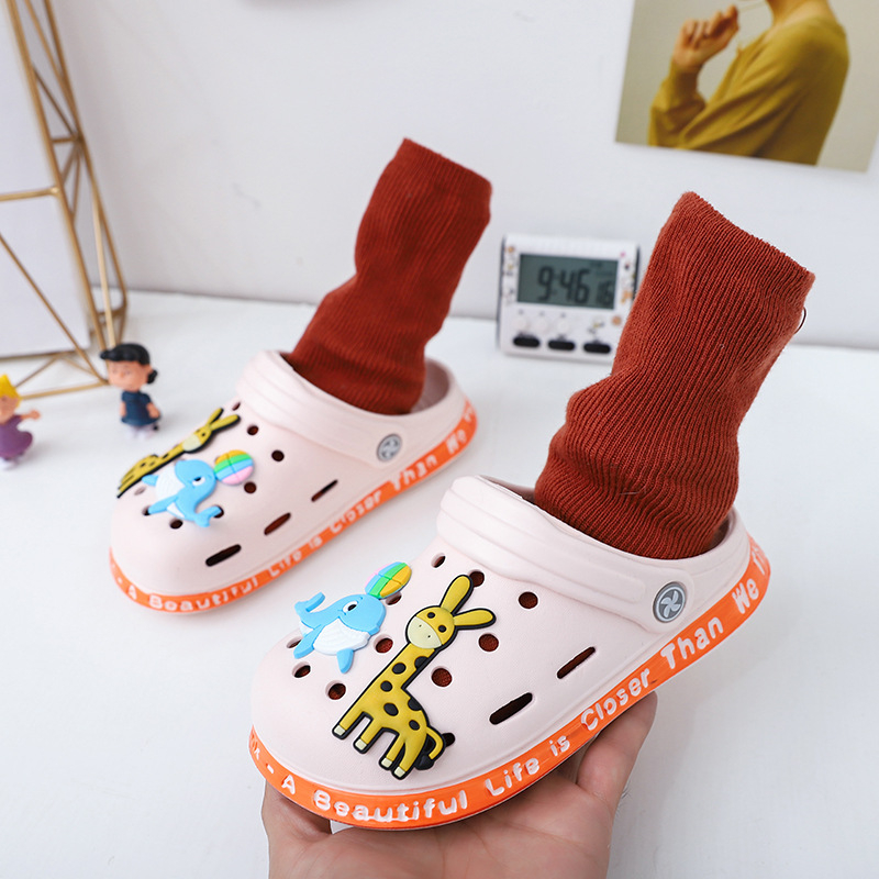 Uniszex EVA strandpapucs gyerekeknek, csúszásmentes talp, rajzolt állat mintával