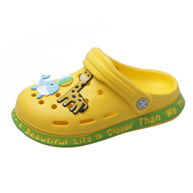 Uniszex EVA strandpapucs gyerekeknek, csúszásmentes talp, rajzolt állat mintával