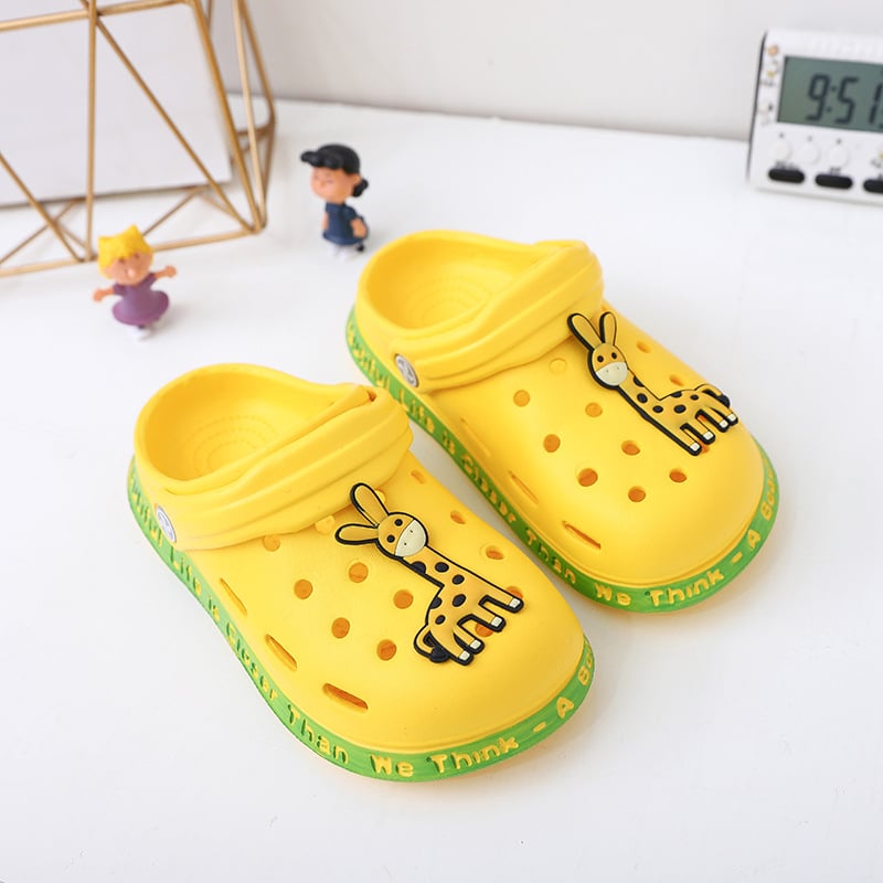 Uniszex EVA strandpapucs gyerekeknek, csúszásmentes talp, rajzolt állat mintával