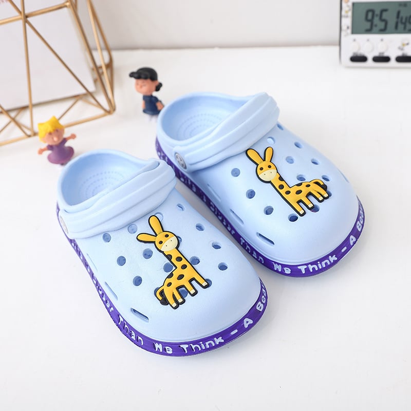 Uniszex EVA strandpapucs gyerekeknek, csúszásmentes talp, rajzolt állat mintával