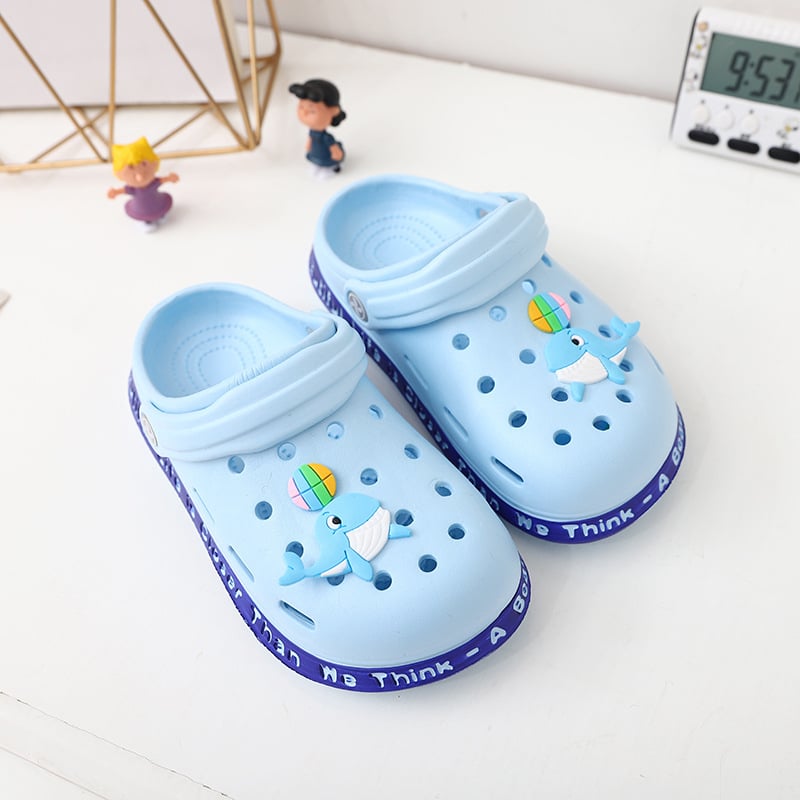 Uniszex EVA strandpapucs gyerekeknek, csúszásmentes talp, rajzolt állat mintával