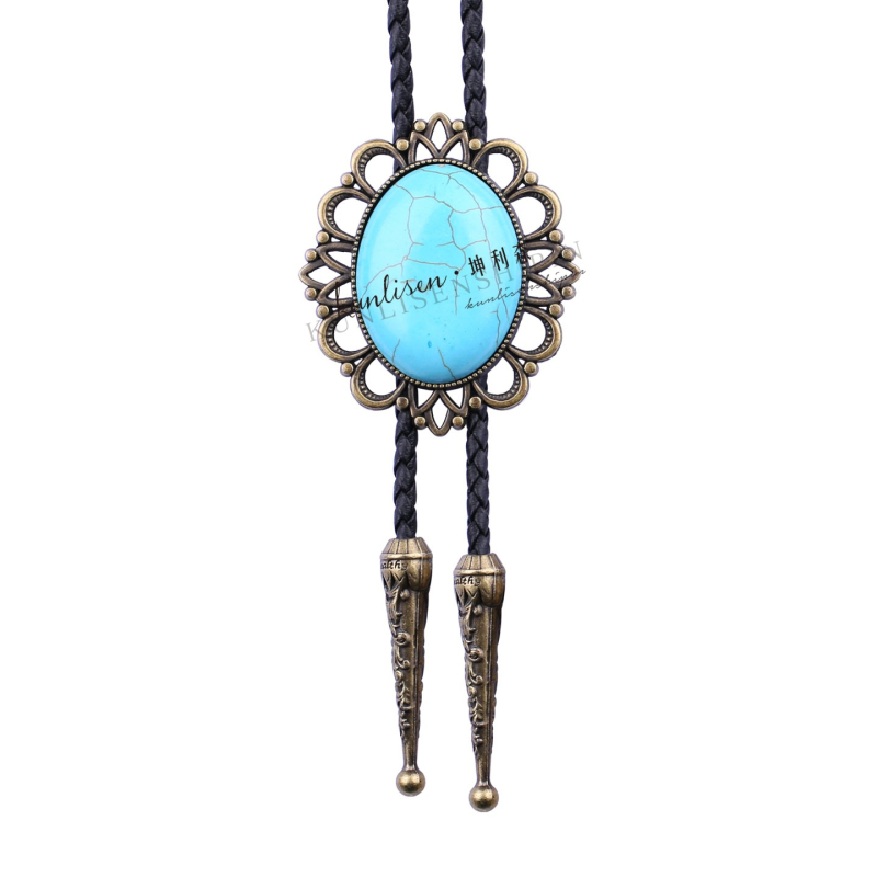 Bolo kravata s rhinestone Cat's Eye čipkom, unisex, ravna glava, romboidni geometrijski uzorak