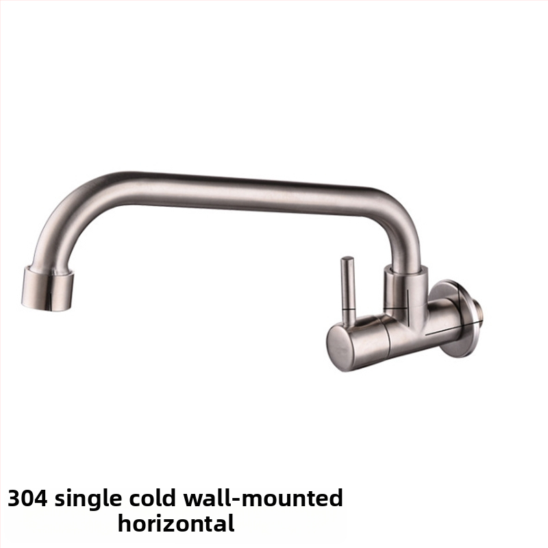 Kuchynský drezový kohút, nástenný, meď, iba studená voda, moderný minimalistický štýl, celokovový ventil, ručné ovládanie, jednosed dizajn