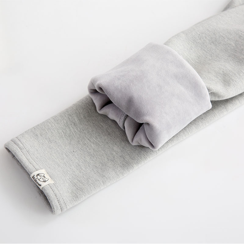 Colanți cu fleece din bumbac pentru iarnă, material gros, talie mediu-înaltă, lungime cropped, croi slim