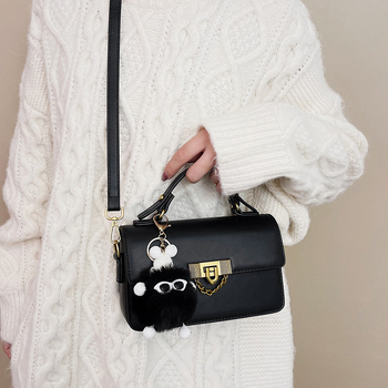 PU mala kvadratna crossbody torbica s magnetskim zatvaračem i unutarnjim džepom na zip