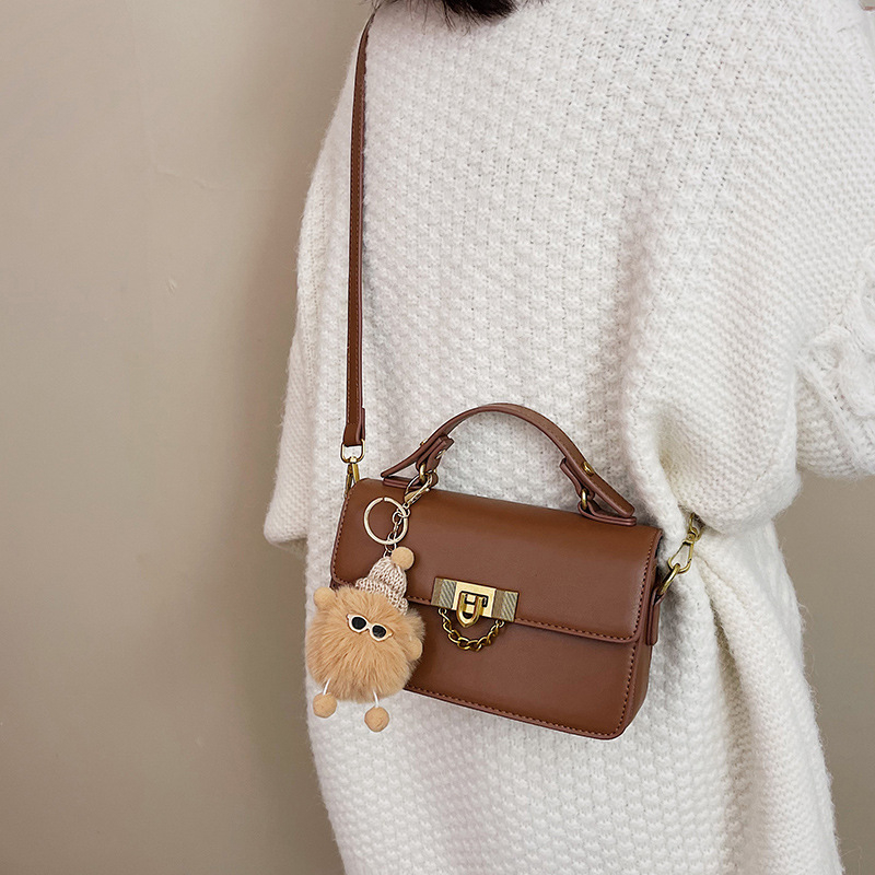 PU mala kvadratna crossbody torbica s magnetskim zatvaračem i unutarnjim džepom na zip