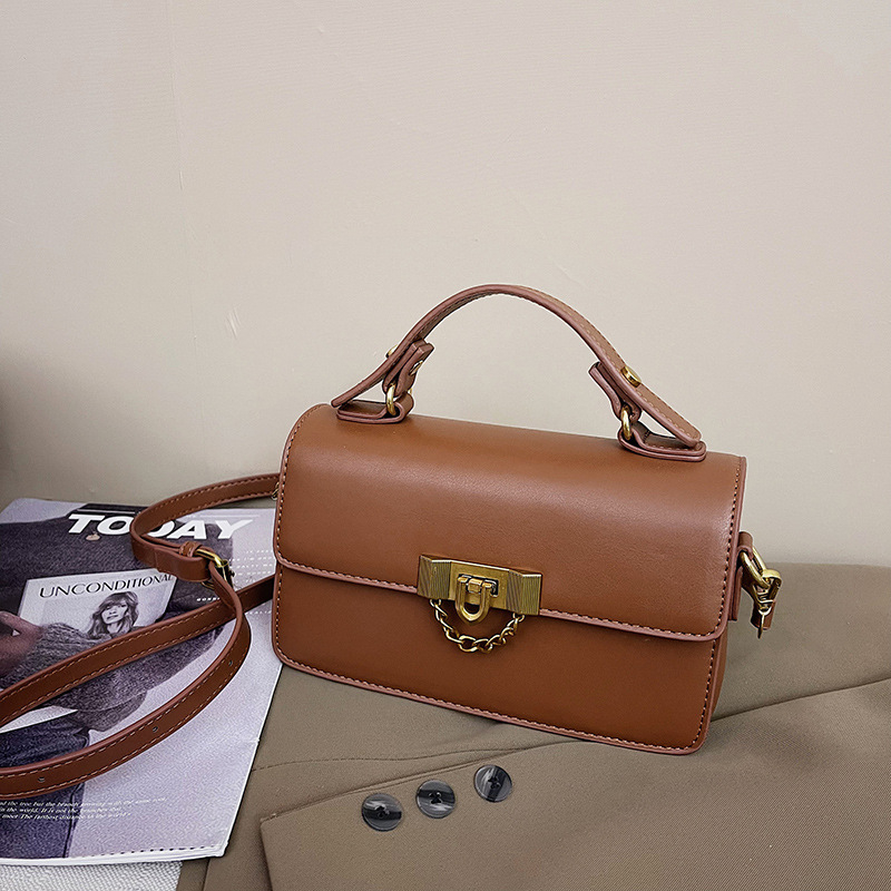 PU mala kvadratna crossbody torbica s magnetskim zatvaračem i unutarnjim džepom na zip