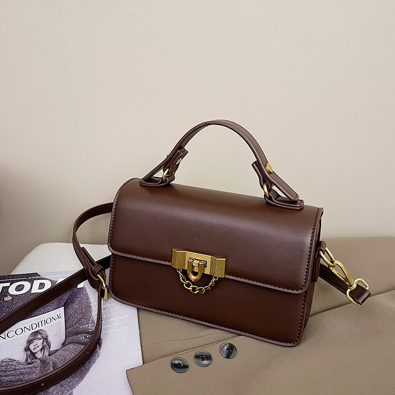 PU mala kvadratna crossbody torbica s magnetskim zatvaračem i unutarnjim džepom na zip