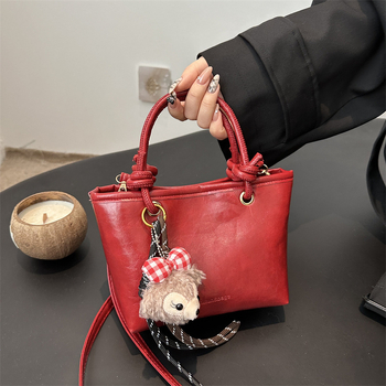 Dámska bucket taška, mestský jednoduchý štýl, PU koža, podšívka z polyesteru, magnetické zapínanie
