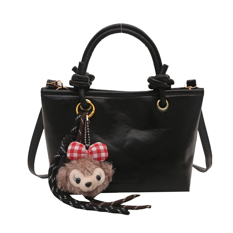 Dámska bucket taška, mestský jednoduchý štýl, PU koža, podšívka z polyesteru, magnetické zapínanie