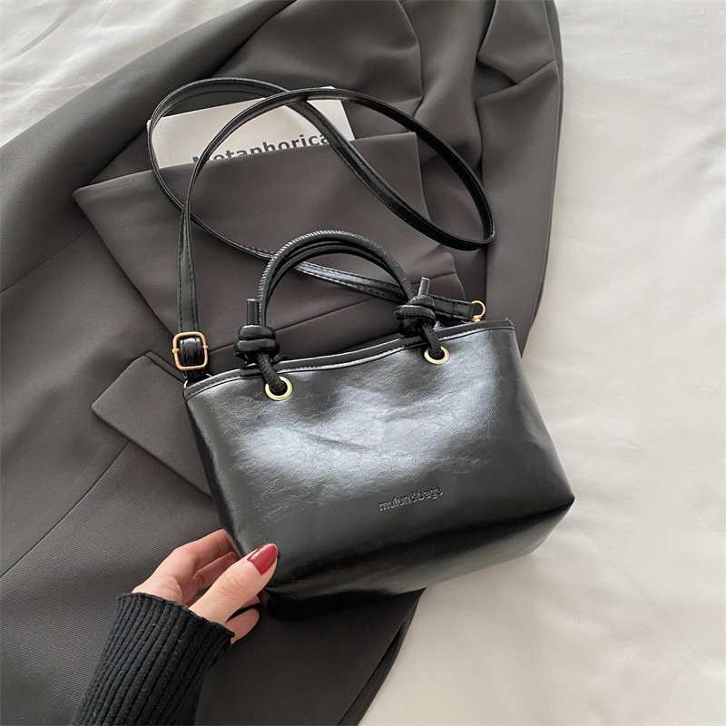 Dámska bucket taška, mestský jednoduchý štýl, PU koža, podšívka z polyesteru, magnetické zapínanie