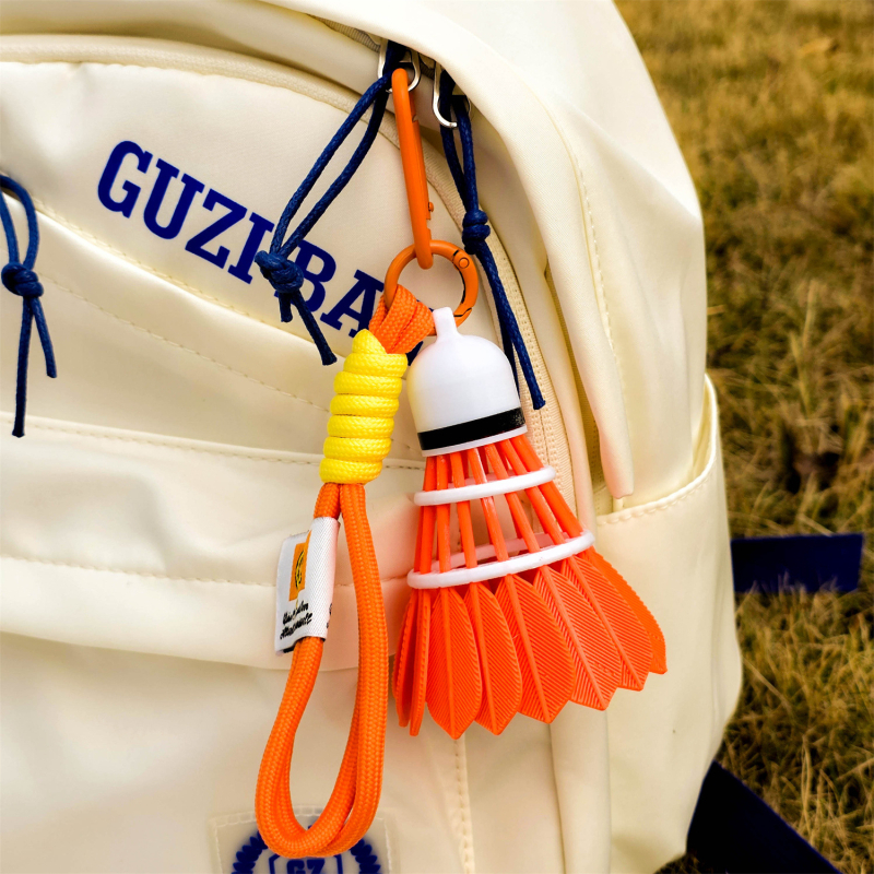 3D печатана висулка с радужен пера-помпон, PLA материал, за чанти, стил японски и корейски