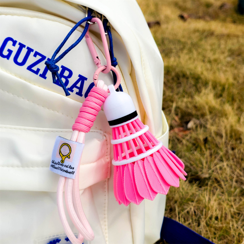 3D печатана висулка с радужен пера-помпон, PLA материал, за чанти, стил японски и корейски