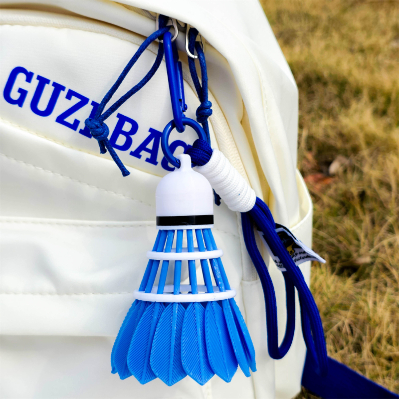 3D печатана висулка с радужен пера-помпон, PLA материал, за чанти, стил японски и корейски