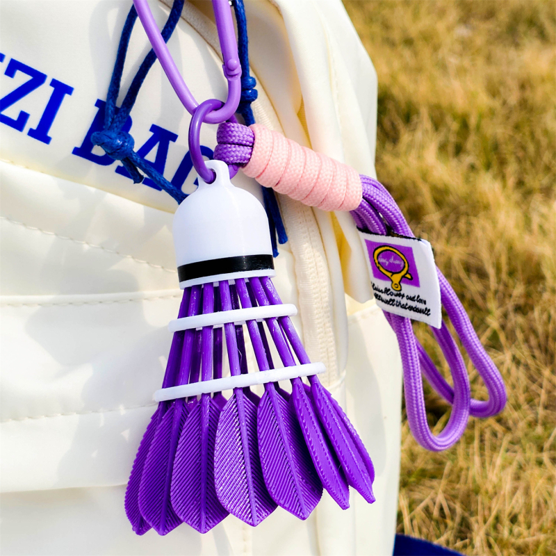 3D печатана висулка с радужен пера-помпон, PLA материал, за чанти, стил японски и корейски