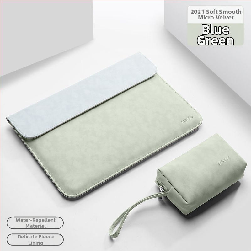 Huawei MateBook 14s és Apple notebookokhoz készült laptop tok, PU anyag, belső bélés szintetikus bőrrel, városi minimalist stílus