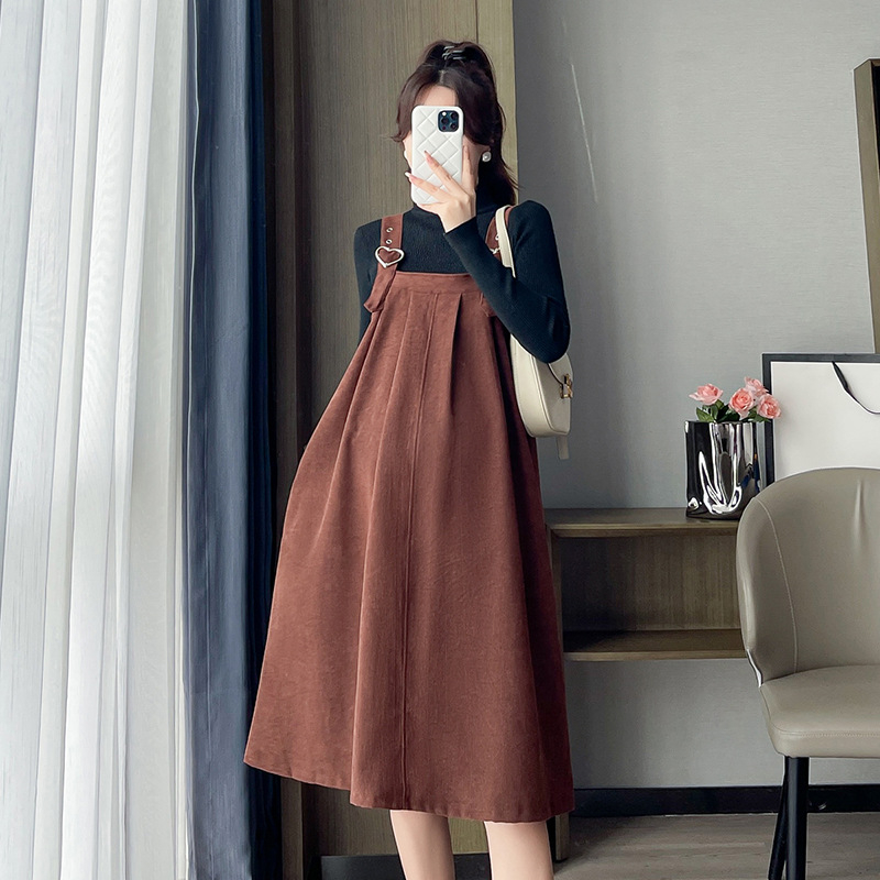 Μαιευτικό Corduroy κοστούμι με άνοιγμα για θηλασμό, με παντελόνια, μακριά μανίκια, φθινοπωρινό-χειμερινό 2024