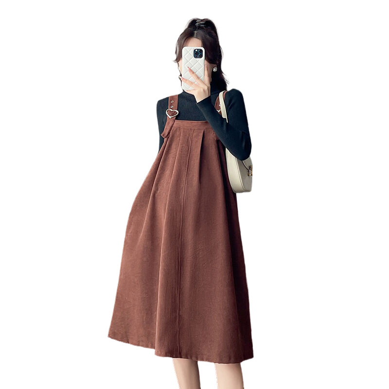 Μαιευτικό Corduroy κοστούμι με άνοιγμα για θηλασμό, με παντελόνια, μακριά μανίκια, φθινοπωρινό-χειμερινό 2024