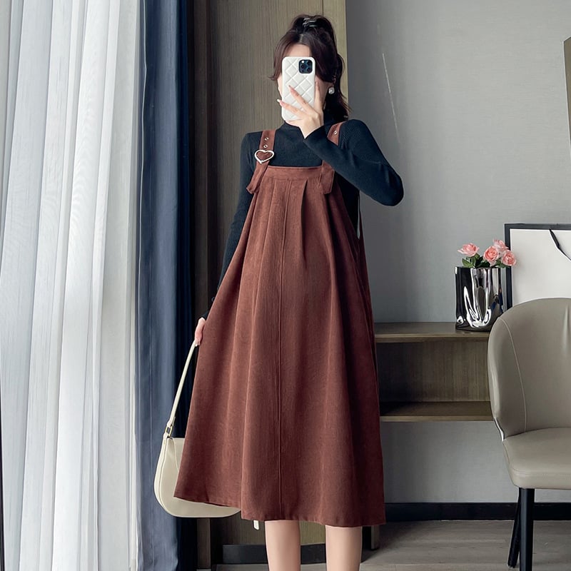 Μαιευτικό Corduroy κοστούμι με άνοιγμα για θηλασμό, με παντελόνια, μακριά μανίκια, φθινοπωρινό-χειμερινό 2024