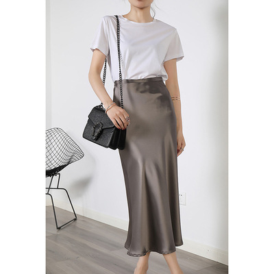 Sukňa A-línia so zipsom, stredná dĺžka, acetátová tkanina, 70-80% acetátových vlákien, mikroelastická