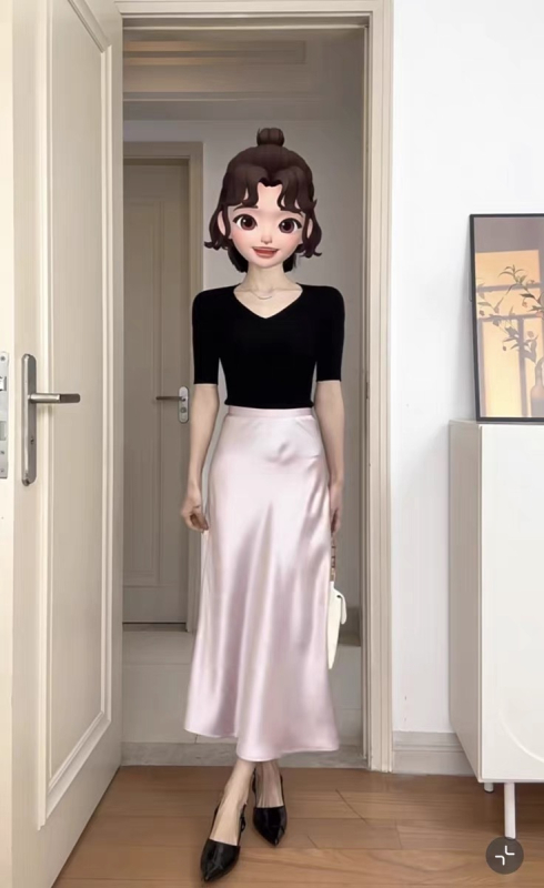 Sukňa A-línia so zipsom, stredná dĺžka, acetátová tkanina, 70-80% acetátových vlákien, mikroelastická