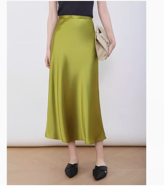 Sukňa A-línia so zipsom, stredná dĺžka, acetátová tkanina, 70-80% acetátových vlákien, mikroelastická