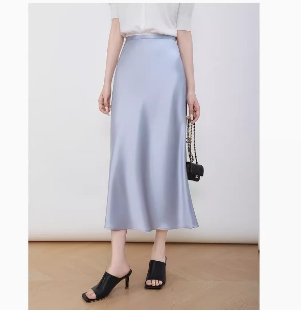 Sukňa A-línia so zipsom, stredná dĺžka, acetátová tkanina, 70-80% acetátových vlákien, mikroelastická