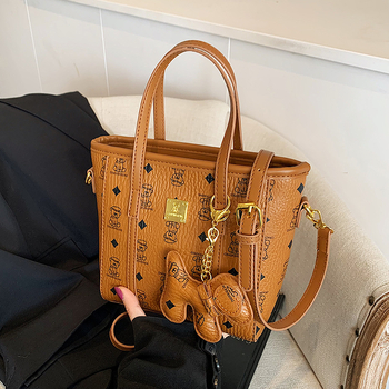 PU bucket cez rameno taška, mestská jednoduchosť, zips, polyesterová podšívka, vrecko na telefón, Zima 2024