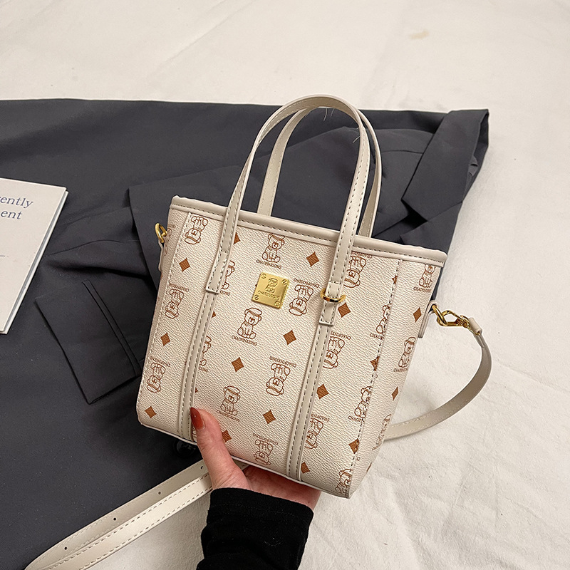 PU bucket cez rameno taška, mestská jednoduchosť, zips, polyesterová podšívka, vrecko na telefón, Zima 2024