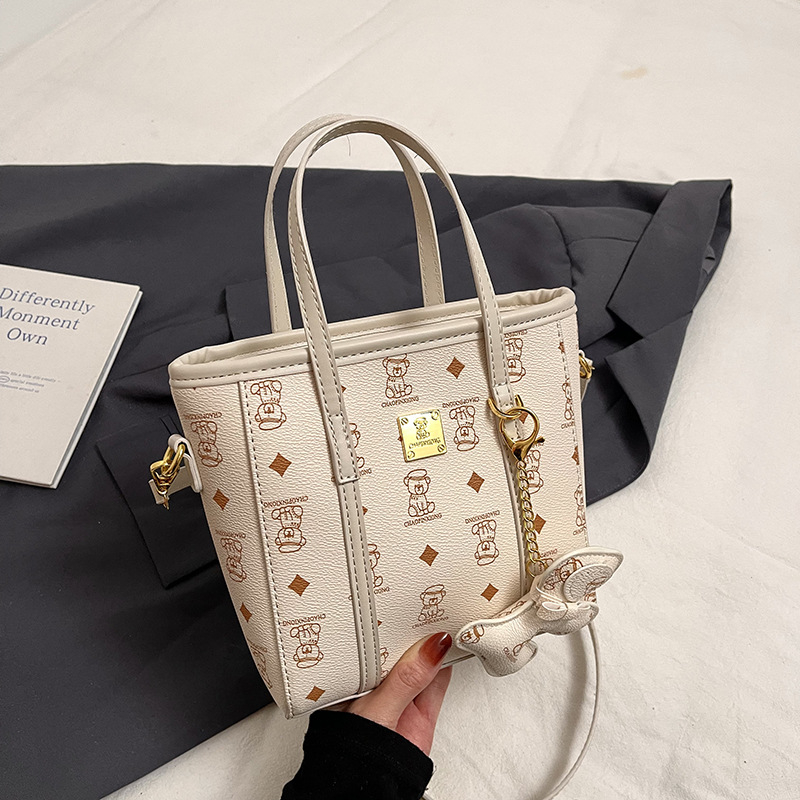 PU bucket cez rameno taška, mestská jednoduchosť, zips, polyesterová podšívka, vrecko na telefón, Zima 2024