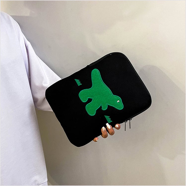 Geantă pentru laptop brodată, cu interior căptușit din fleece, din nylon, rezistentă la apă, durabilă, protecție la șocuri