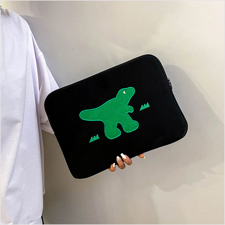 Geantă pentru laptop brodată, cu interior căptușit din fleece, din nylon, rezistentă la apă, durabilă, protecție la șocuri