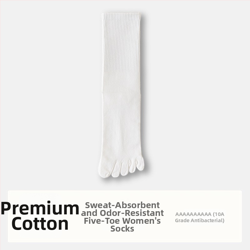 Ženské ponožky s piatimi prstami z bavlny, s oddelenými prstami, antibakteriálne, absorbujú pot a sú odolné voči zápachu, 70% bavlna, 25% polyester, 5% elastán