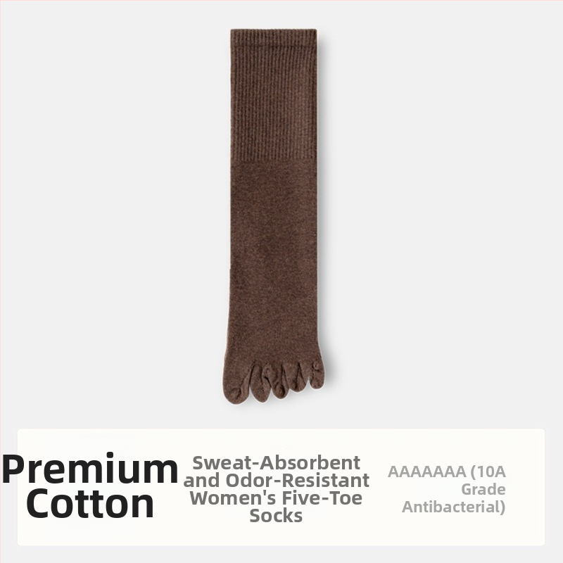 Ženské ponožky s piatimi prstami z bavlny, s oddelenými prstami, antibakteriálne, absorbujú pot a sú odolné voči zápachu, 70% bavlna, 25% polyester, 5% elastán