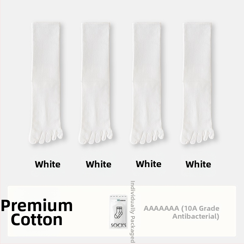 Ženské ponožky s piatimi prstami z bavlny, s oddelenými prstami, antibakteriálne, absorbujú pot a sú odolné voči zápachu, 70% bavlna, 25% polyester, 5% elastán