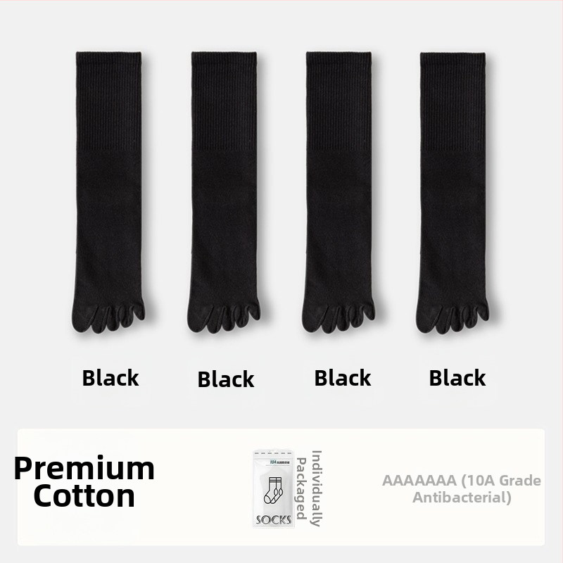 Ženské ponožky s piatimi prstami z bavlny, s oddelenými prstami, antibakteriálne, absorbujú pot a sú odolné voči zápachu, 70% bavlna, 25% polyester, 5% elastán