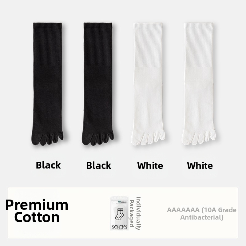 Ženské ponožky s piatimi prstami z bavlny, s oddelenými prstami, antibakteriálne, absorbujú pot a sú odolné voči zápachu, 70% bavlna, 25% polyester, 5% elastán