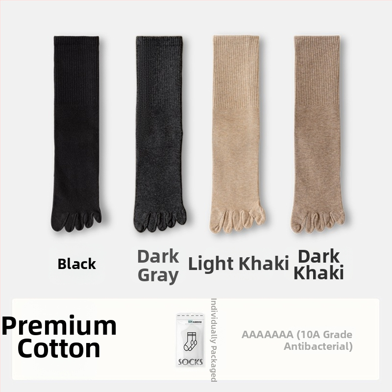 Ženské ponožky s piatimi prstami z bavlny, s oddelenými prstami, antibakteriálne, absorbujú pot a sú odolné voči zápachu, 70% bavlna, 25% polyester, 5% elastán