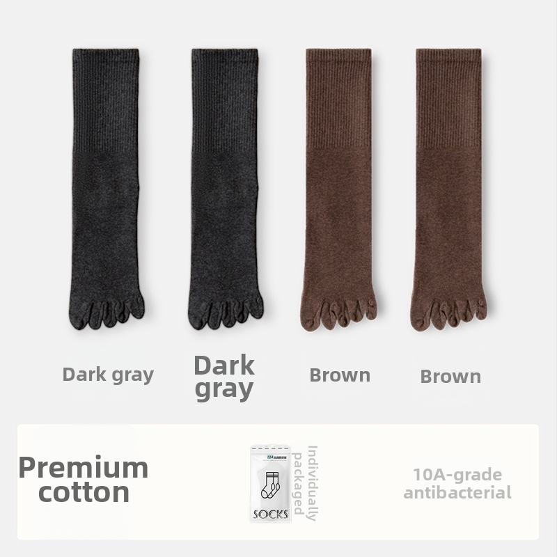 Ženské ponožky s piatimi prstami z bavlny, s oddelenými prstami, antibakteriálne, absorbujú pot a sú odolné voči zápachu, 70% bavlna, 25% polyester, 5% elastán