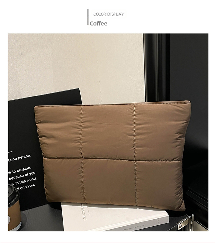 Laptop táska buborékpárnával, MacBook-kompatibilis, belső rendezővel, ütésálló, nylon külső