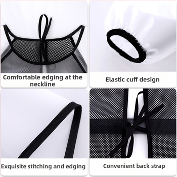 Hao Jin водоустойчива престилка с ръкави за кухня и обслужване на храните