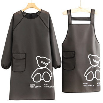 Hao Jin водоустойчива престилка с ръкави за кухня и обслужване на храните