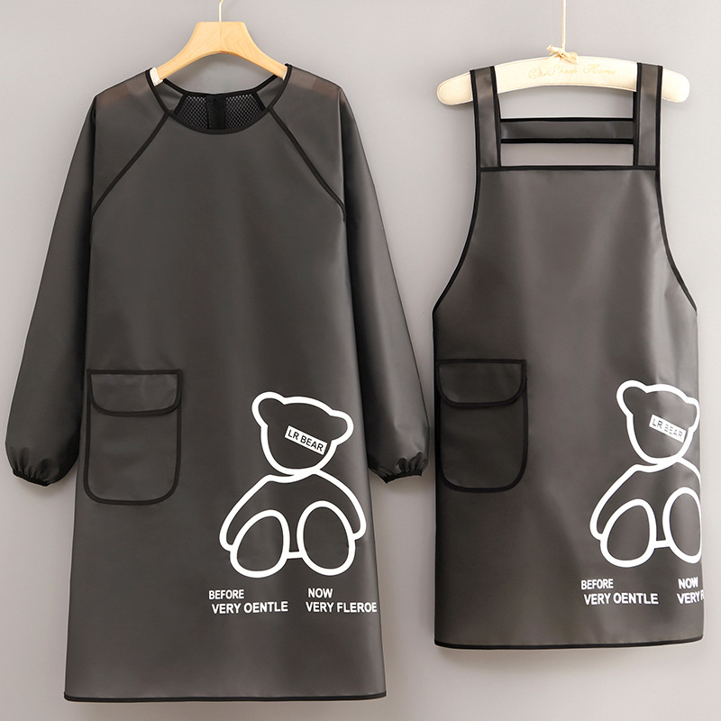 Hao Jin водоустойчива престилка с ръкави за кухня и обслужване на храните