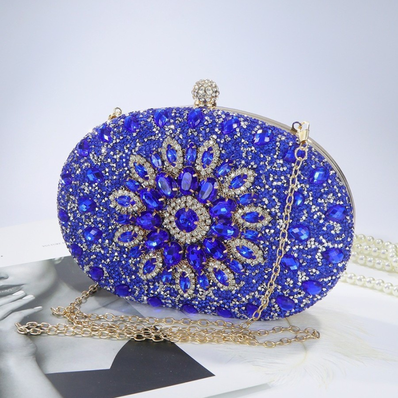 Női estélyi clutch táska; műanyag test; poliészter bélés; Box bag stílus; ovális forma; zár