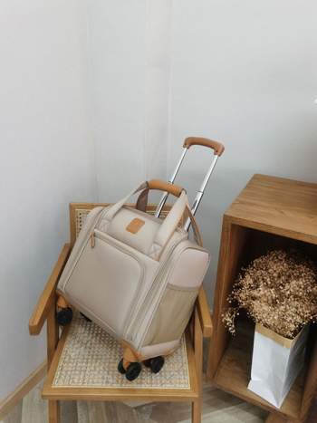 Oxford textilný príručný kufor, vodeodolný, ultraľahký, odolný voči opotrebeniu, jednosmerné kolieska