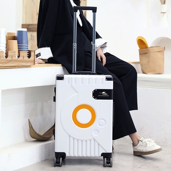 Kofer na cestovanie z ABS materiálu, Otváranie na zips, Univerzálne kolieska, Zámok na zips, Hmotnosť 4 kg