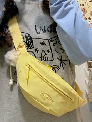 Dikaiero Borsetă de talie sport, nylon impermeabil, model cu litere, căptușeală poliester, pentru sporturi în aer liber, iarnă 2024