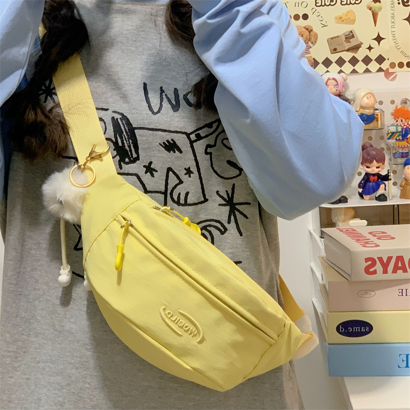 Dikaiero Borsetă de talie sport, nylon impermeabil, model cu litere, căptușeală poliester, pentru sporturi în aer liber, iarnă 2024